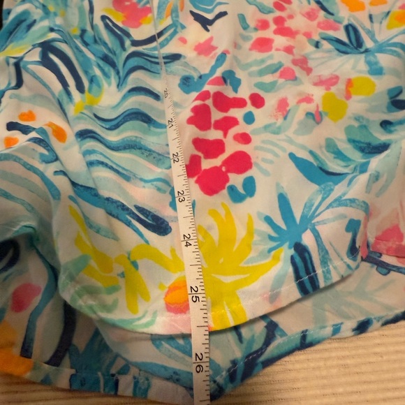 Lilly Pulitzer Blue Long Sleeve Tie Front Blouse - Picture 5 of 7